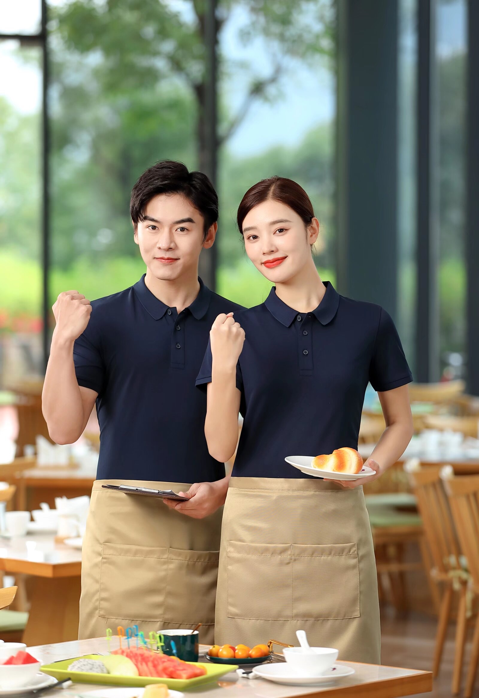 Customized cross-border FG Roca cotton Polo shirt, advertising shirt, work clothes, men's and women's short-sleeved casual style lapel T-shirt 2255. Specification drawing