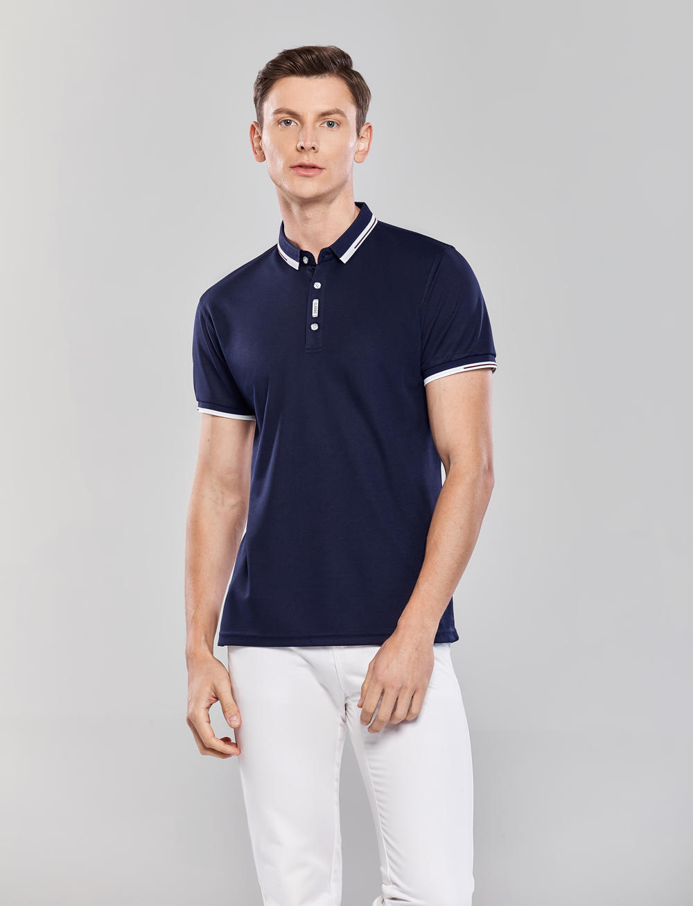 Customized FG fashion small-collar milk silk Polo shirts, advertising shirts, work uniforms, factory uniforms, cross-border customized T-shirts, POLO 202A Application Scenario