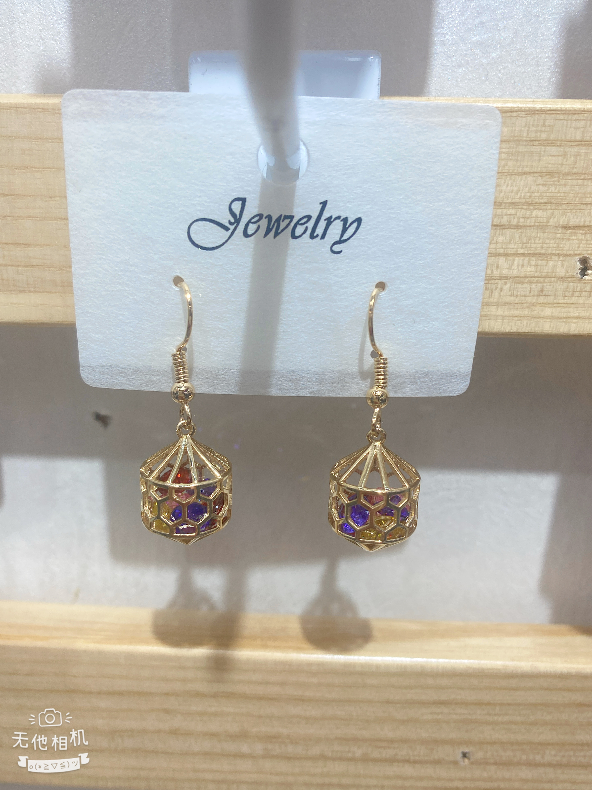 S925纯银灯笼水滴吊坠耳钉小众复古清冷感气质百搭小巧日常耳饰女耳钉