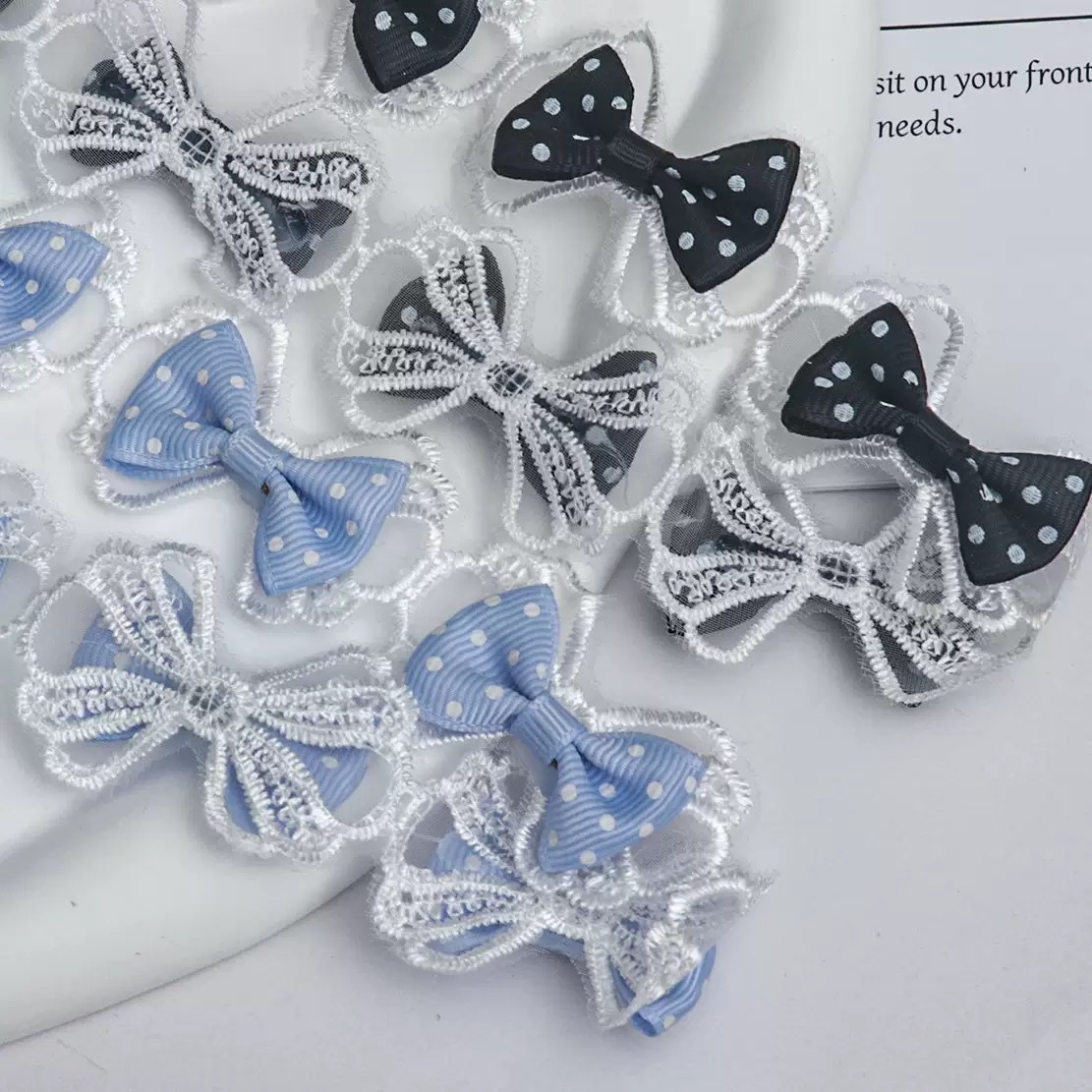 花边领结儿童发饰衣服辅料