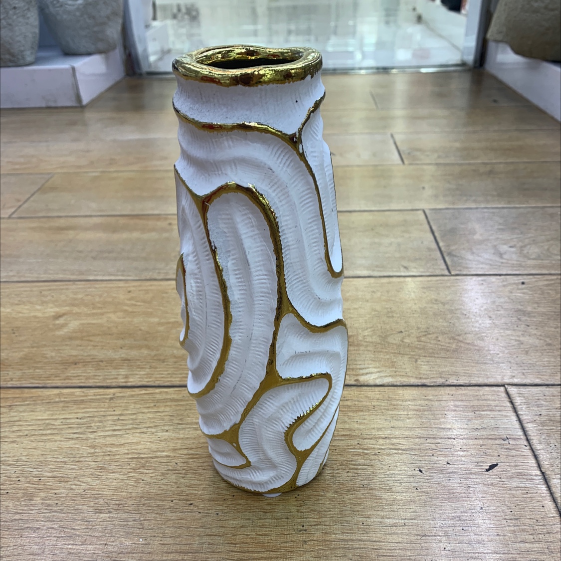 Jade floor-standing vases, ceramic vases, glass vases, home decoration flower POTS, ceramic ornaments, simple and modern