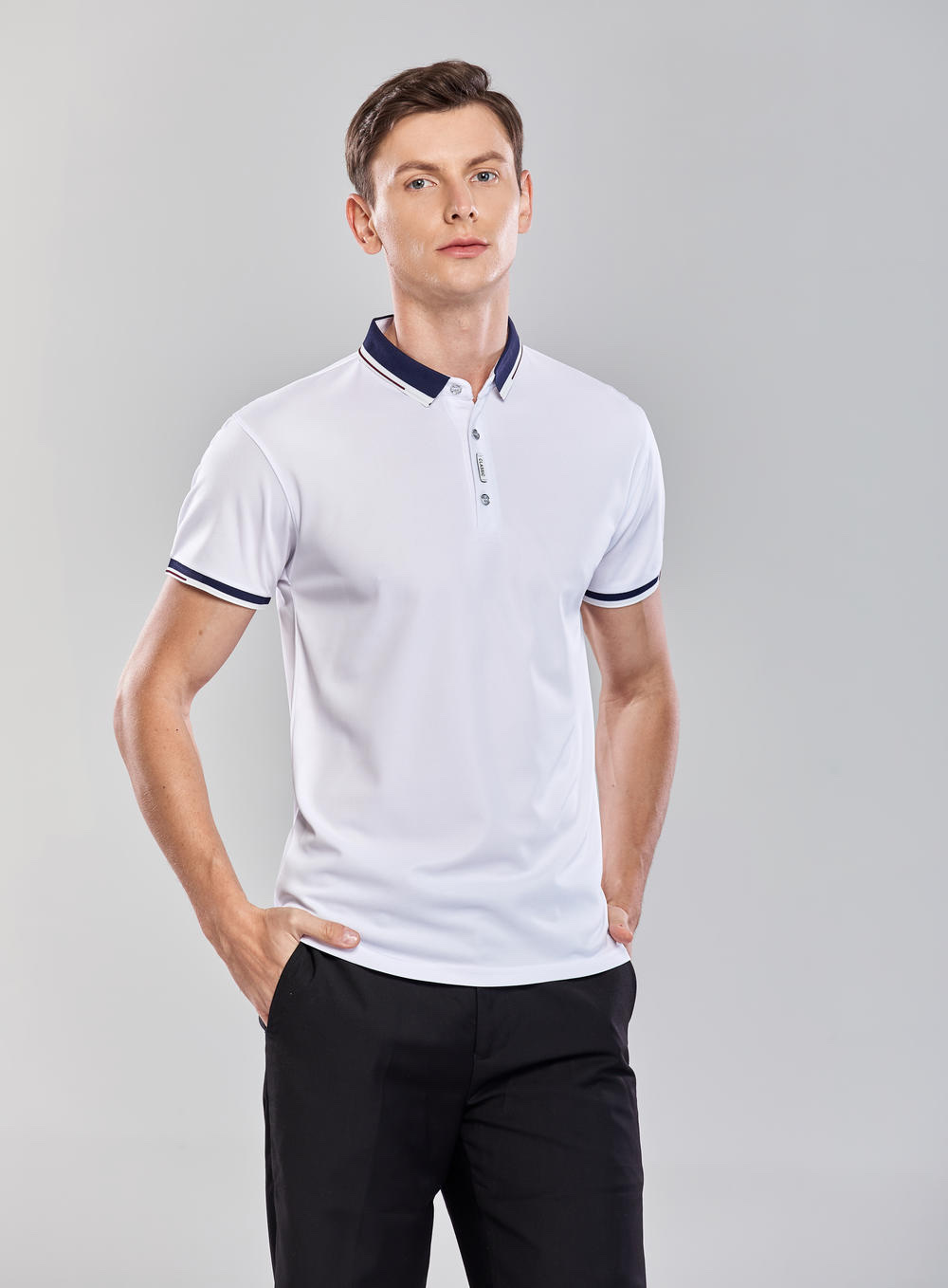 Customized FG fashion small-collar milk silk Polo shirts, advertising shirts, work uniforms, factory uniforms, cross-border customized T-shirts, POLO 202A Item Picture