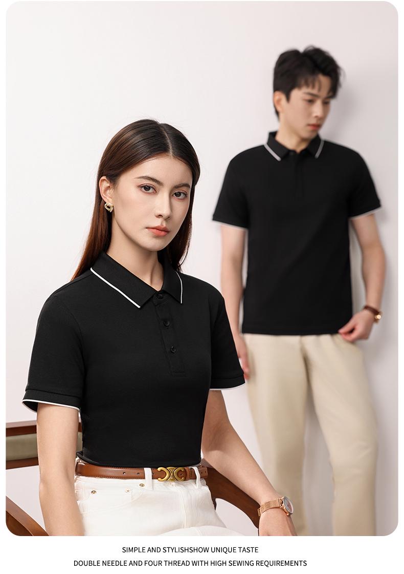 Customized FGf51 DuPont cotton single-sided lapel 7A antibacterial Polo shirt, advertising shirt, T-shirt, unisex texture, light, convenient, soft and smooth, custom logo. Application Scenario