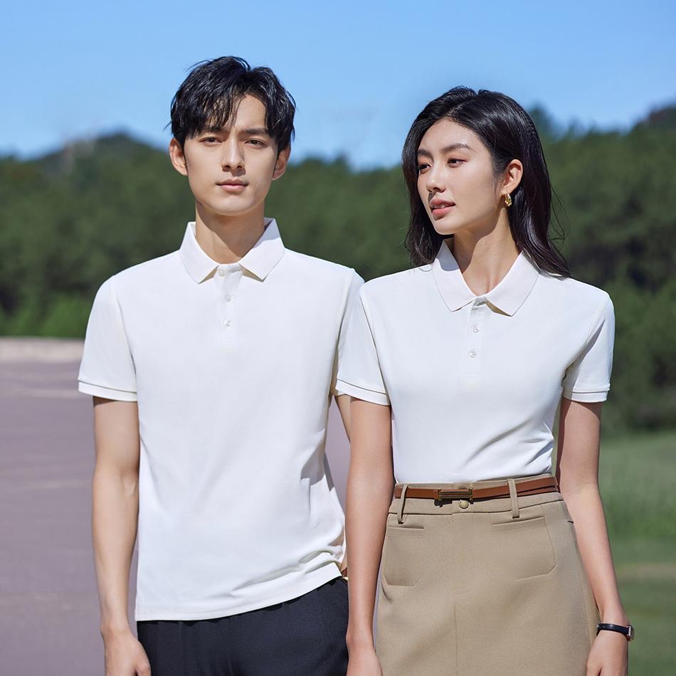 FG Fine imitation cotton solid color lapel Polo shirt, advertising shirt, custom work uniform logo, factory uniform logo, slightly breathable, does not deform, soft fabric Specification drawing