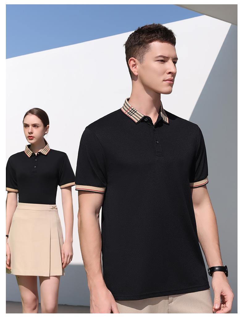 Customized FG special lapel simple Polo shirt with fashionable and trendy elements, advertising shirt, work clothes, men's short-sleeved casual lapel short-sleeved 2307 Application Scenario