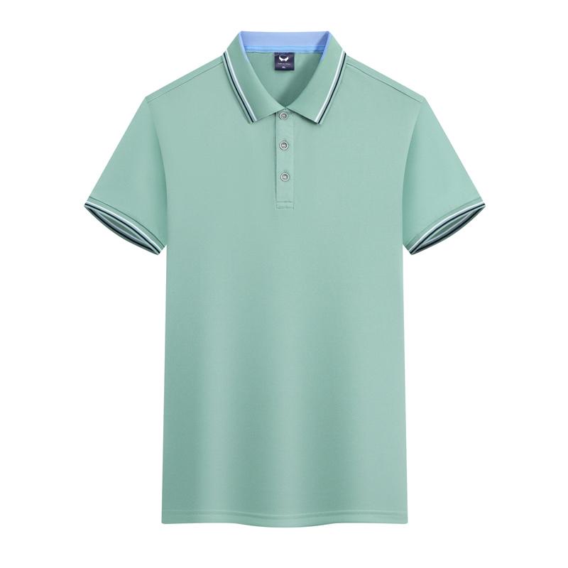 FG Ice Silk cotton color-blocked lapel advertising shirt Men's short-sleeved casual T-shirt Customization 190g Breathable and comfortable group clothing customization with various styles full figure