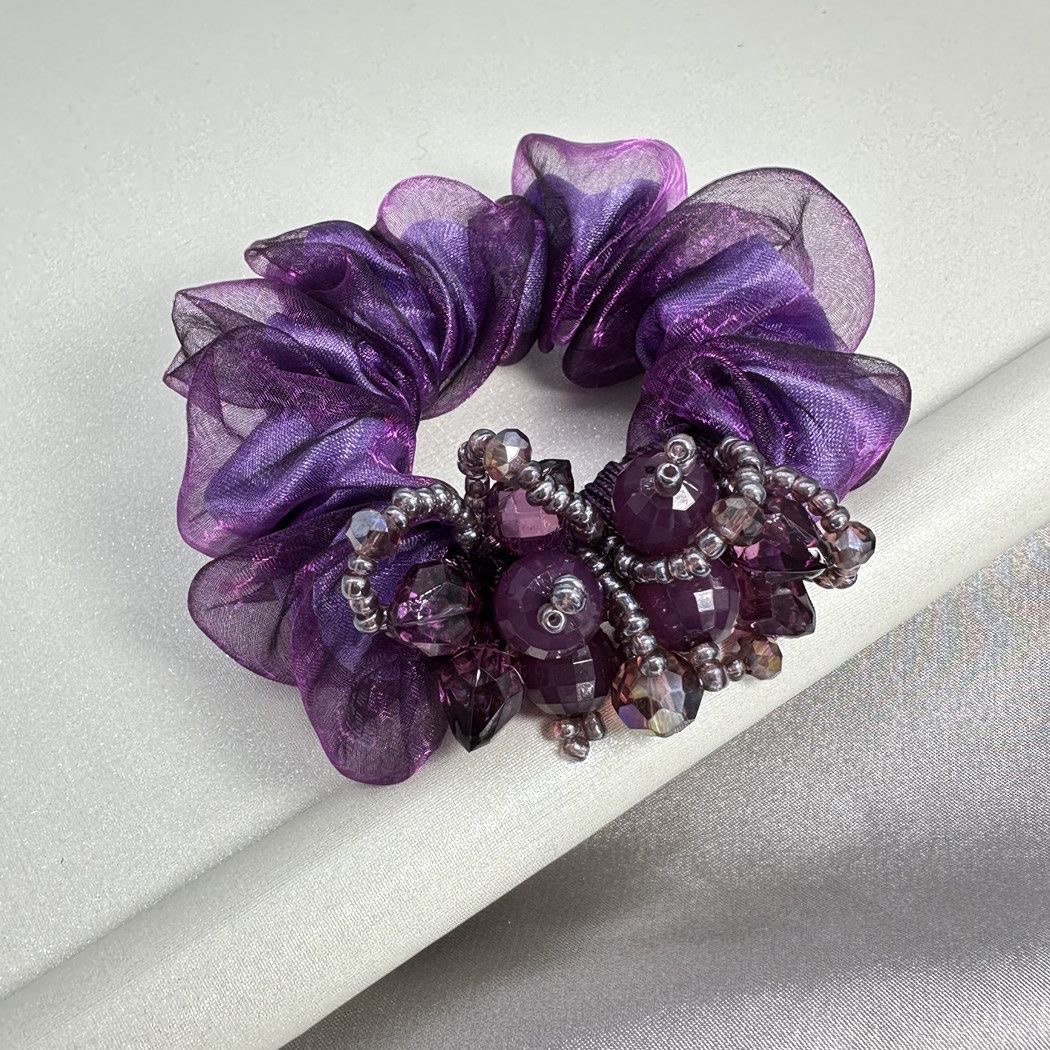 High-elasticity mesh large intestine hair band, high-end feel, mom's hair tie, hair rope, hair bun, hair flower, hair accessory, hair band, hair rope, large intestine circle, large intestine detail image 5