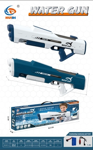 Pulse electric continuous water gun, water Splashing festival toy, automatic water suction, powerful water spraying, children's high-pressure water spray gun, boys' water gun, water gun toy, children's summer outdoor detail image 4