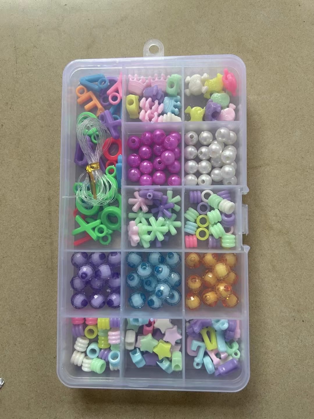 15格盒子系列串珠，儿童DIY串珠，可爱，时尚，益智类玩具/跨境电商