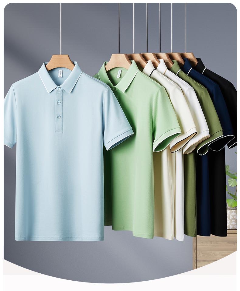 Customized FGf51 DuPont cotton single-sided lapel 7A antibacterial Polo shirt, advertising shirt, T-shirt, unisex texture, light, convenient, soft and smooth, custom logo. full figure