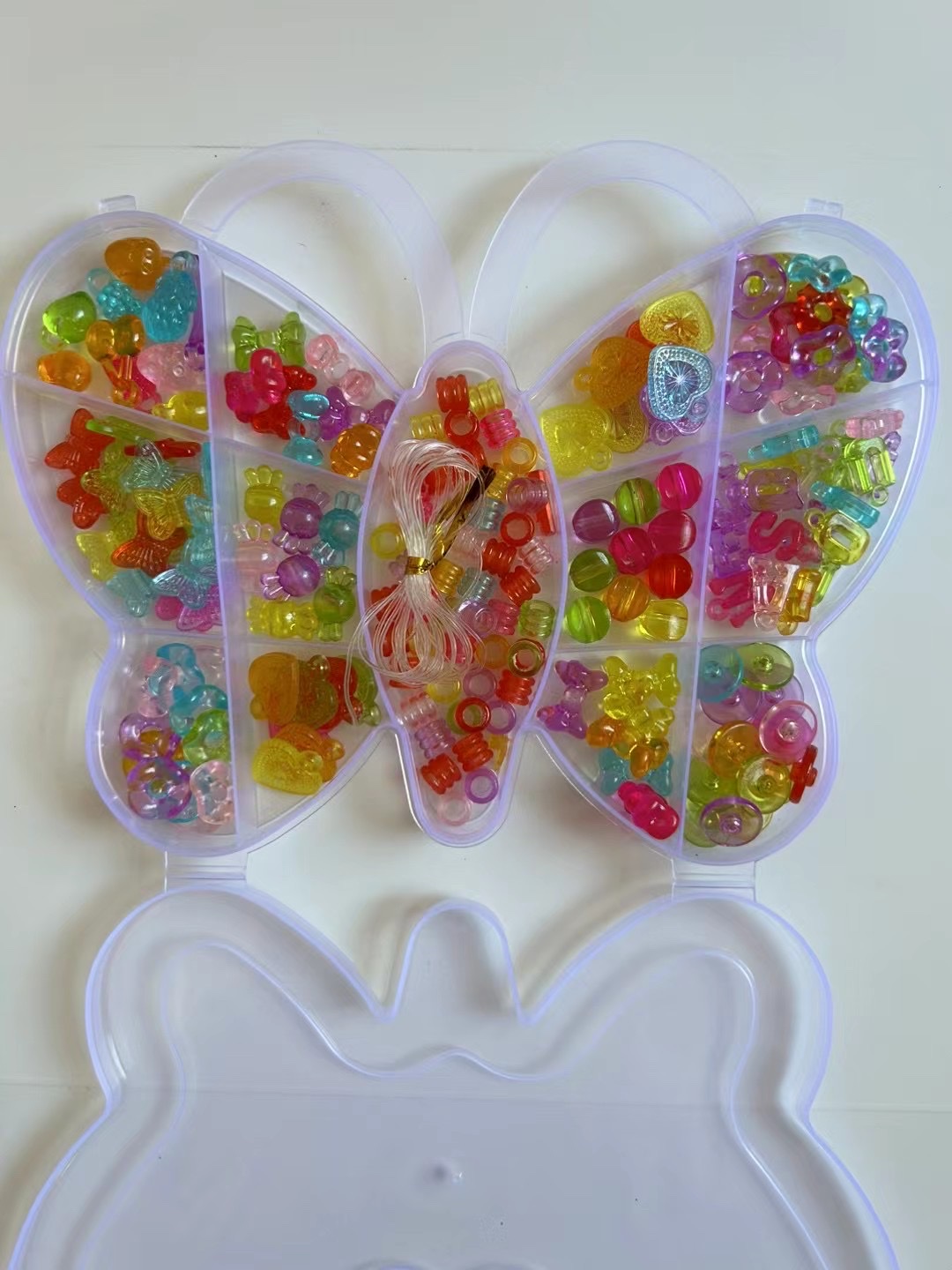 大号卡通串珠，透明串珠，儿童DIY串珠，可爱，时尚，益智类玩具/跨境电商