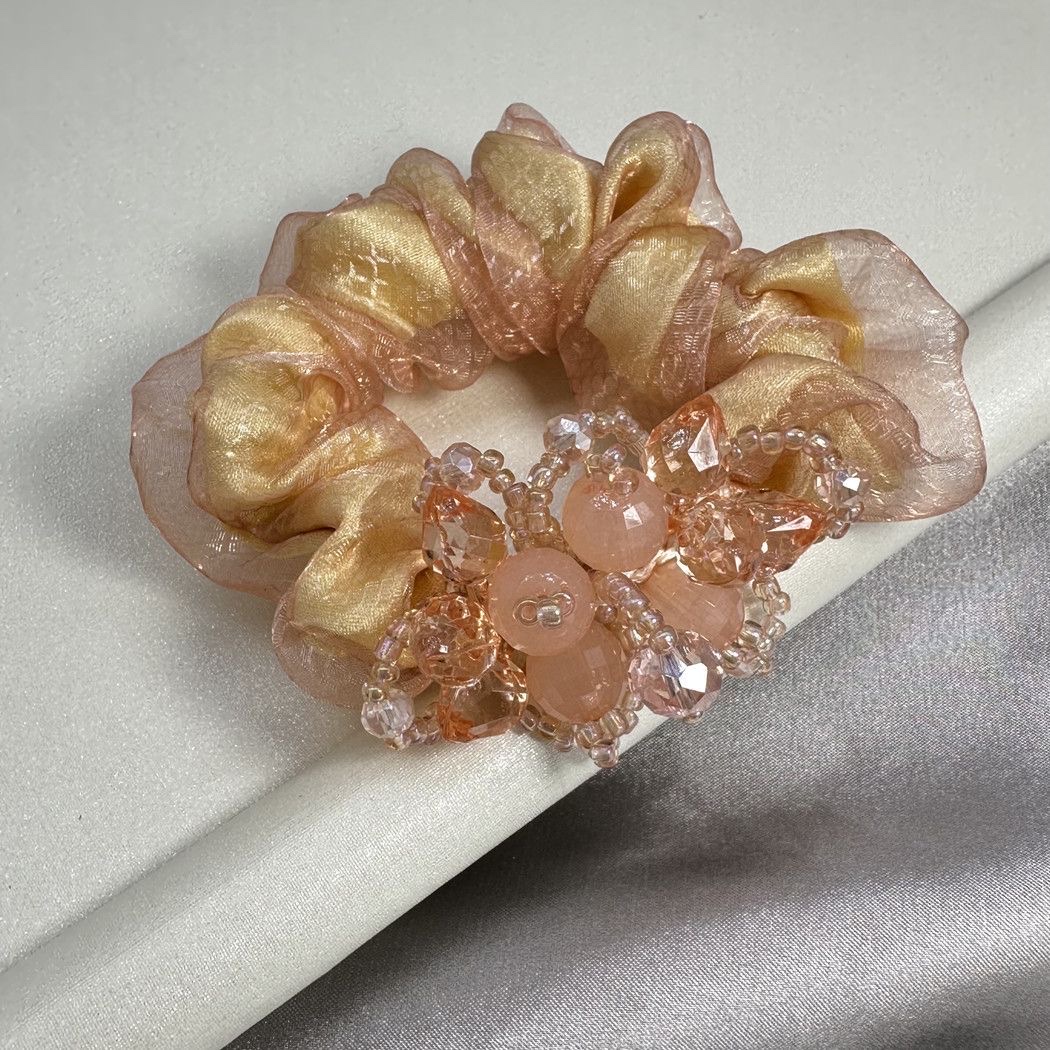 High-elasticity mesh large intestine hair band, high-end feel, mom's hair tie, hair rope, hair bun, hair flower, hair accessory, hair band, hair rope, large intestine circle, large intestine detail image 2