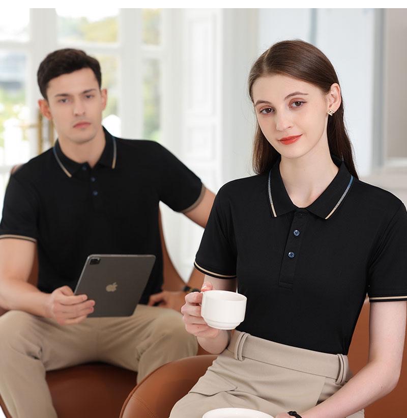 FG Cross-border Galaxy Ice Silk Series Lapel Polo Shirts, T-shirts, advertising Shirts, work Clothes Customization, Men's short-sleeved Casual Fashion Trend 9133 Item Picture