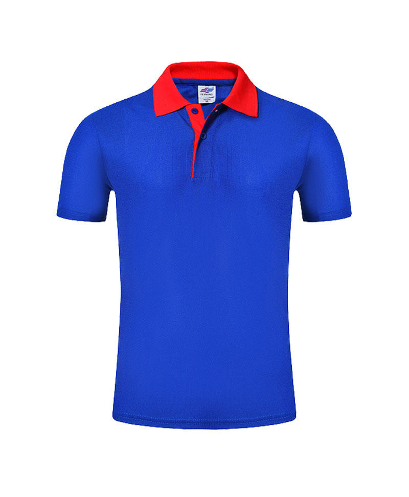 FG0102 Xiaofei Lapel color-blocking Polyester Polo shirt, advertising shirt, workwear Lapel T-shirt, Cross-border Series for men's casual wear Item Picture
