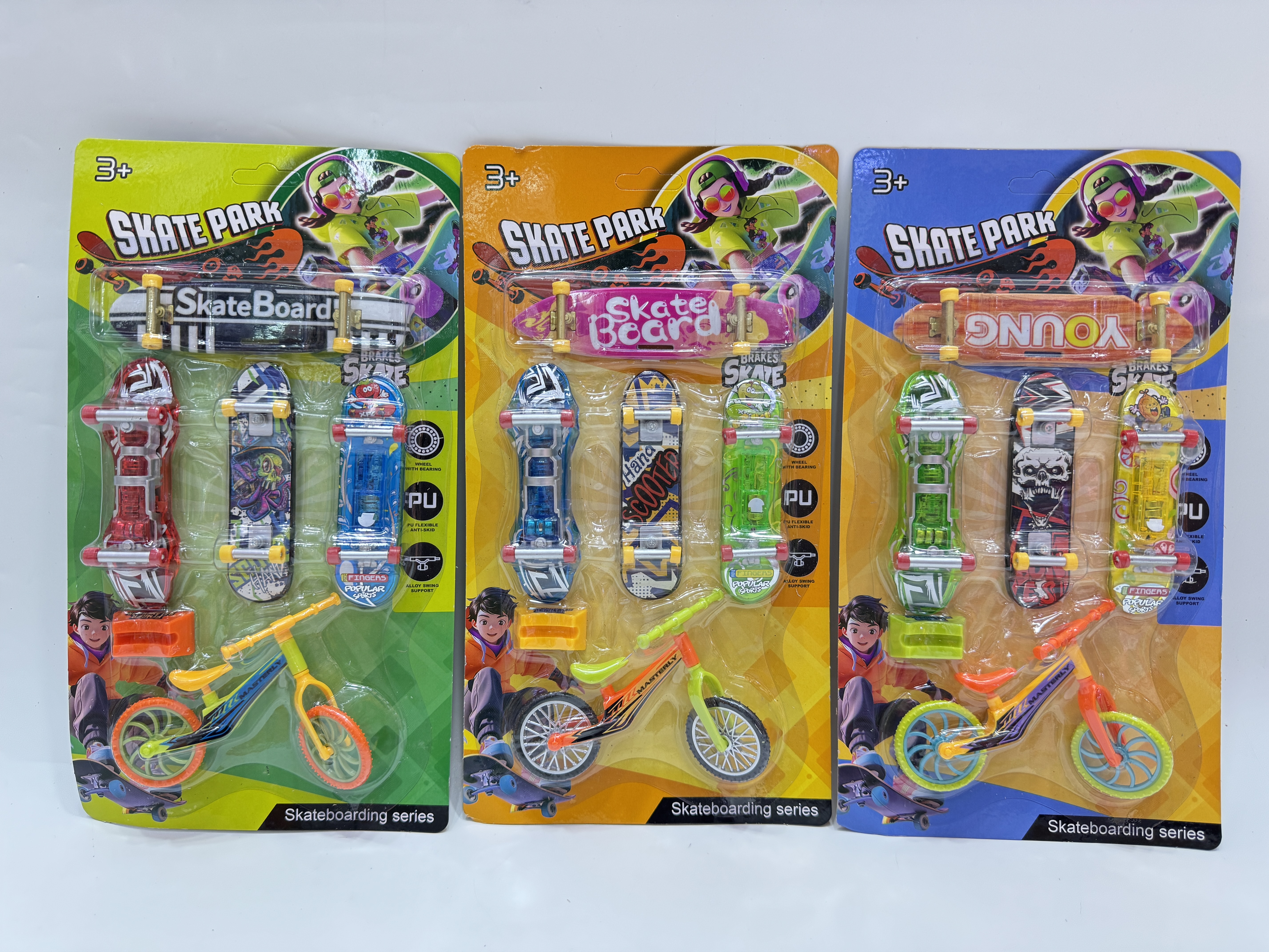 手指滑板玩具套装带投影带灯光儿童玩具礼品DIY益智套装