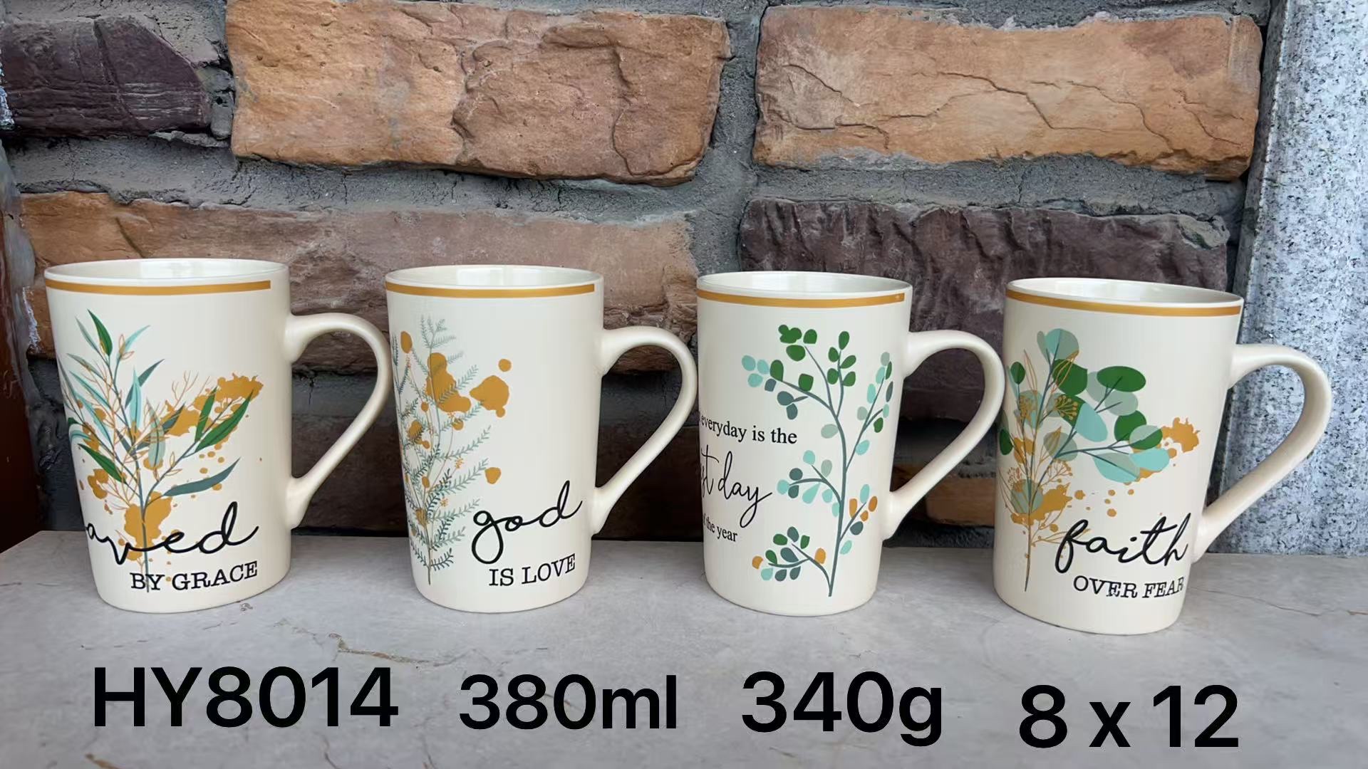 Ceramic mug, baked flower creative and personalized water cup mug