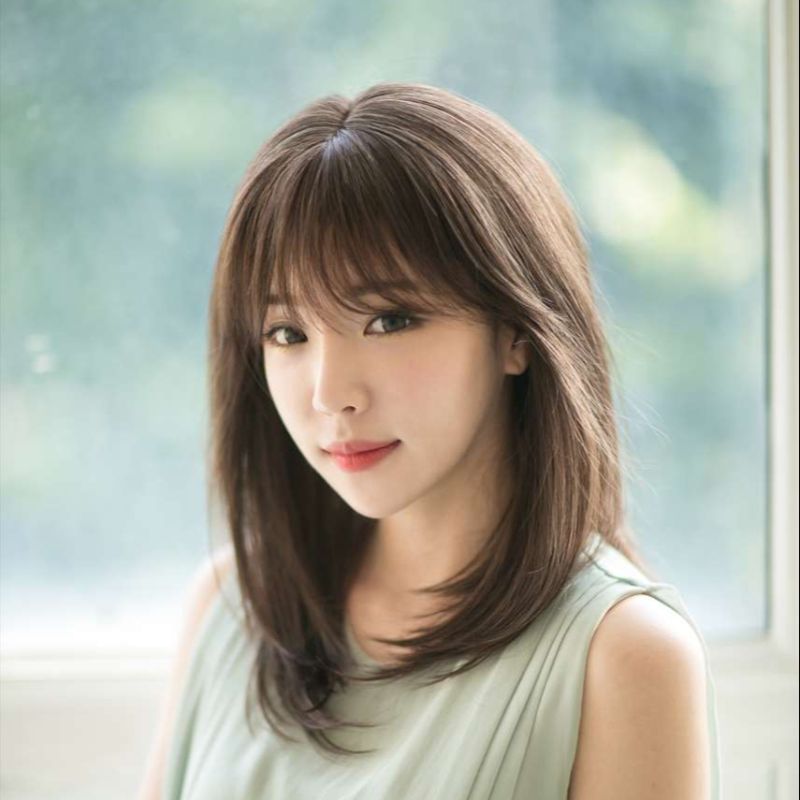 抖音网红直播热线空气刘海头套假发02