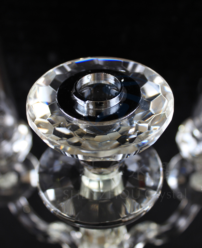 五头透明高档水晶烛台 婚庆道具酒店家居摆件装饰水晶k9水晶详情图5