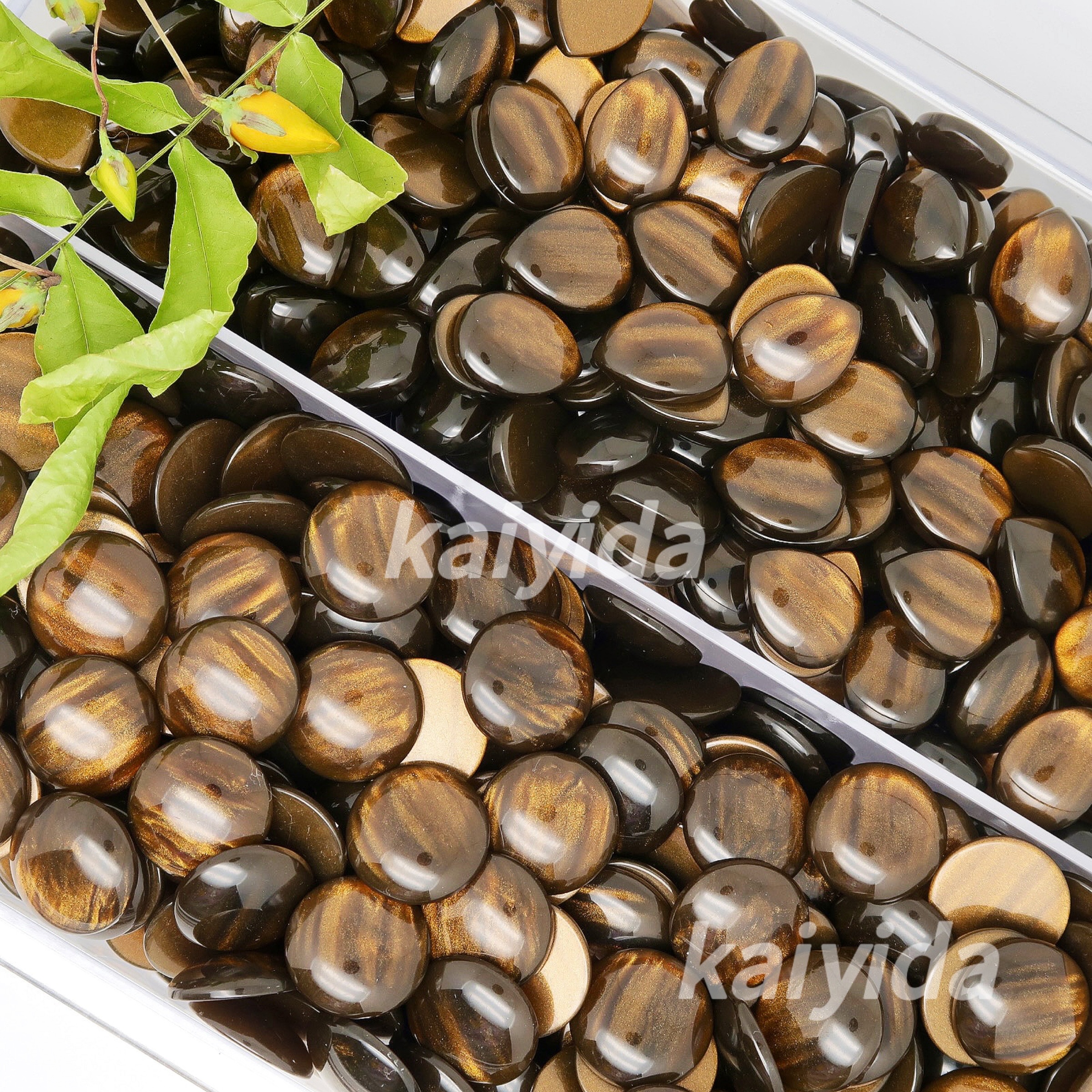 DIY凯易达饰品树脂首饰虎眼琥石项链戒指吊坠细节图