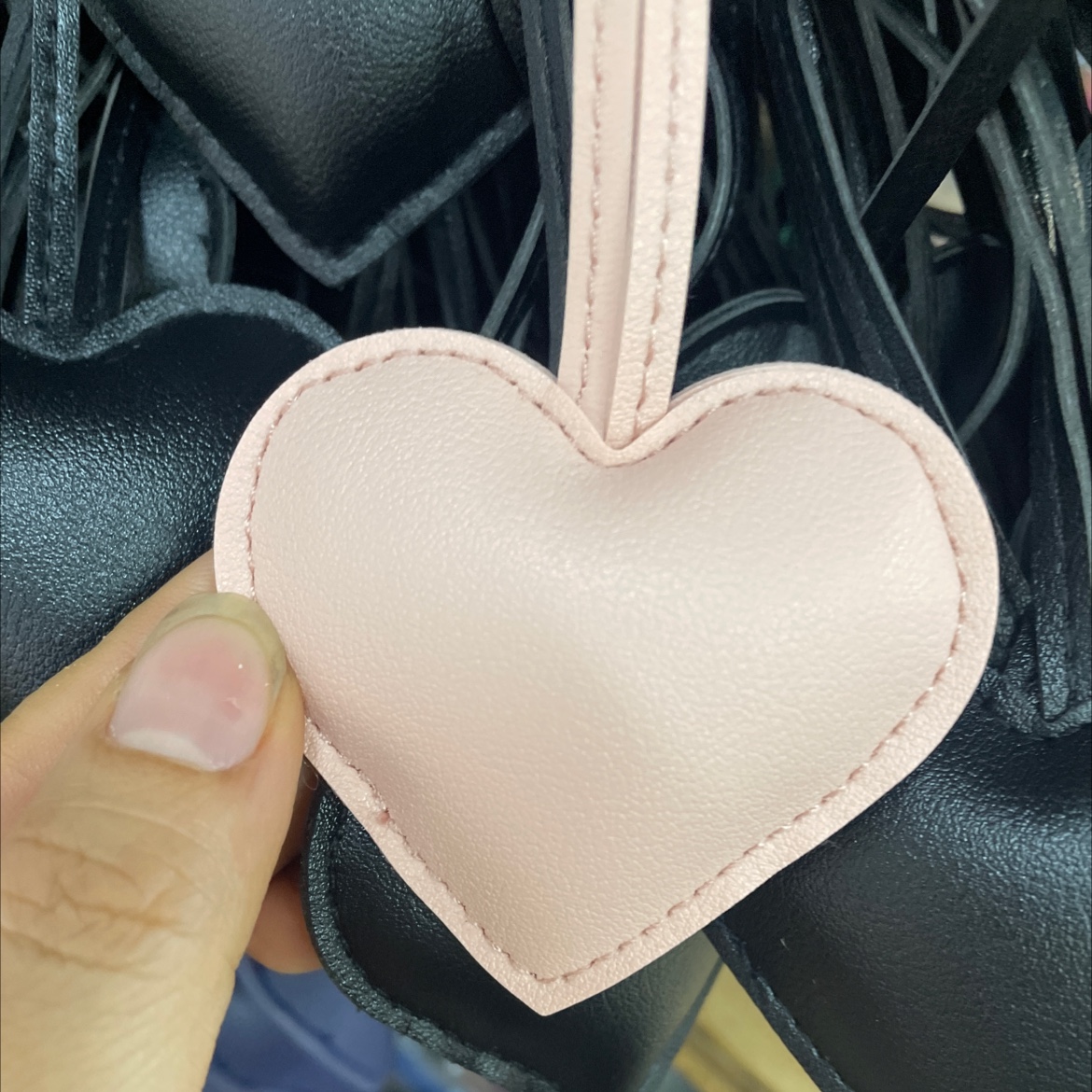 充棉卡通皮质包包手机挂件详情图2