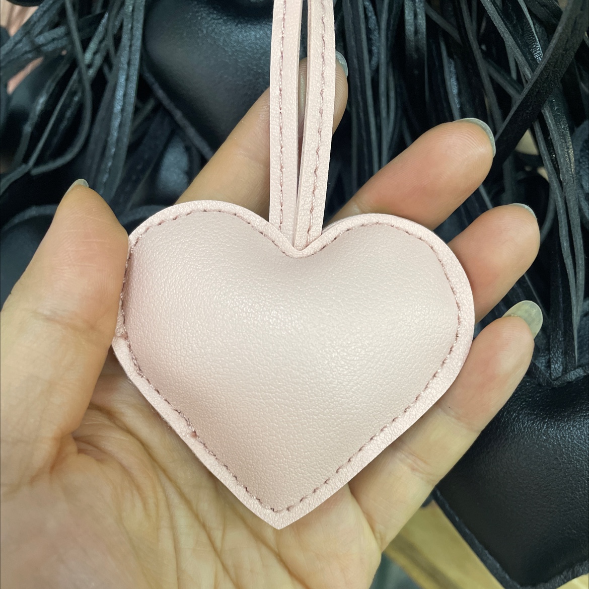 充棉卡通皮质包包手机挂件产品图