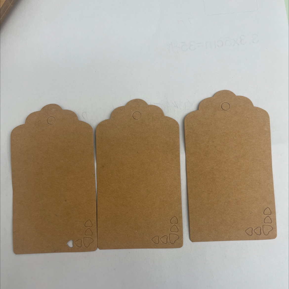 5*9，牛皮纸卡，可以用各种饰品包装等方式包装的黑白卡产品图