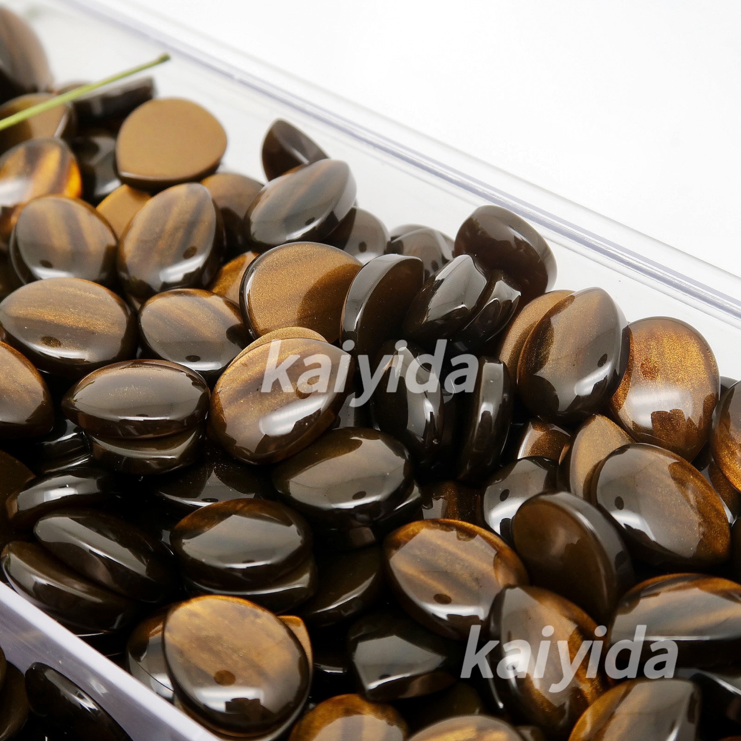 DIY凯易达饰品树脂首饰虎眼琥石项链戒指吊坠详情图1