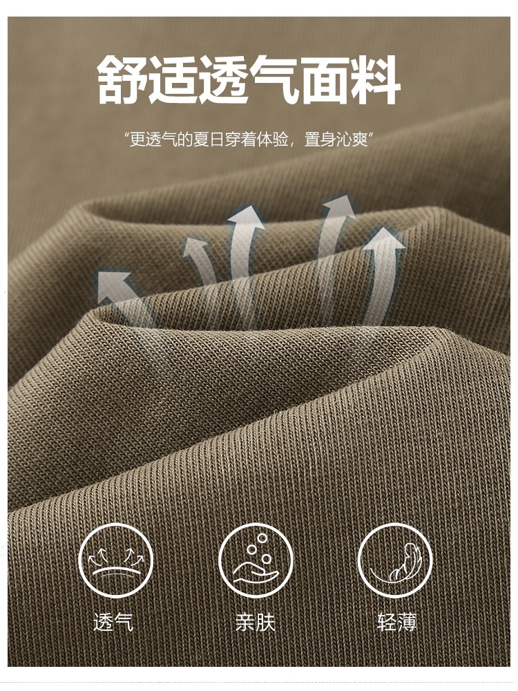 230g/㎡ for both men and women, Solona skin-friendly fabric short-sleeved T-shirt, European-sized large-sized advertising shirt, casual wear, cultural shirt, advertising shirt, comfortable and breathable T-shirt FG8801 Application Scenario