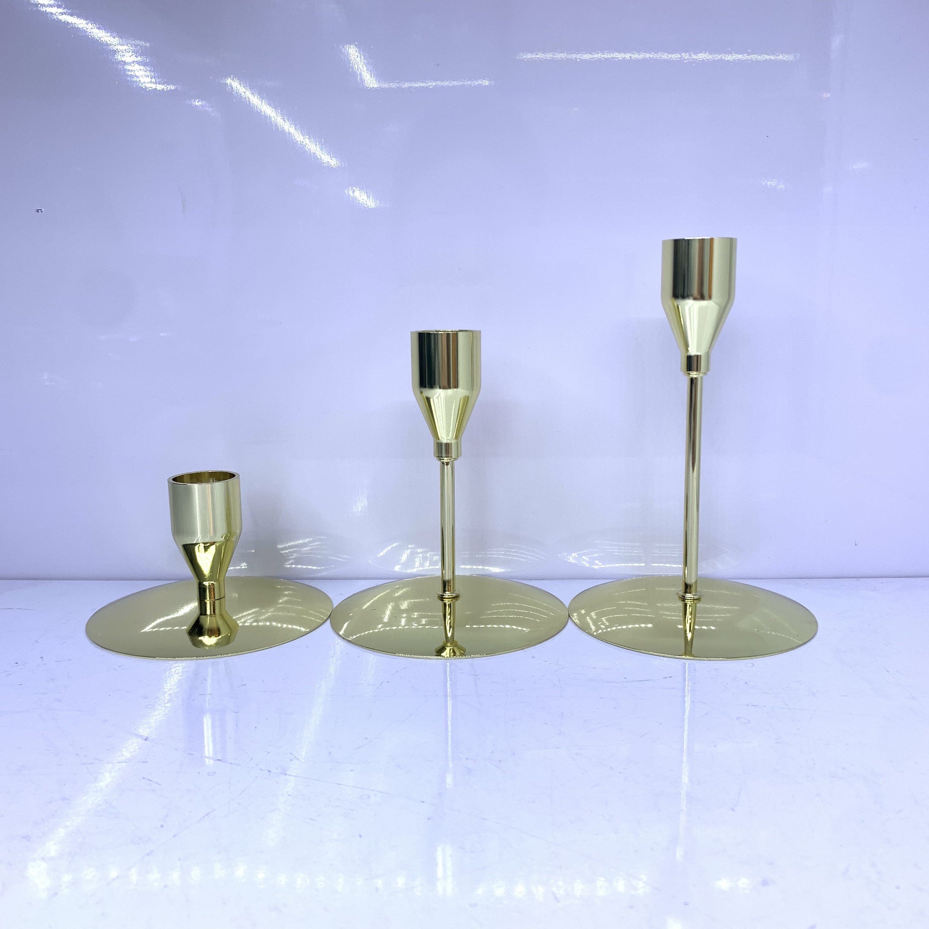 铁艺三件套烛台新款上新工艺品摆件装饰品高端大气上档次花瓶玻璃花瓶