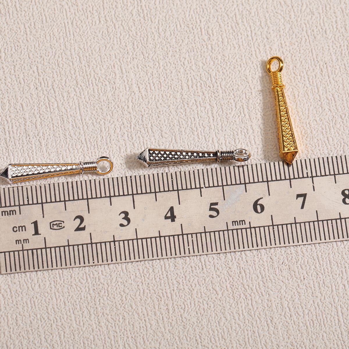 DIY jewelry accessories, ancient silver long water drop small cone bracelet, ancient-style Hanfu tassel pendant, woven material details Picture