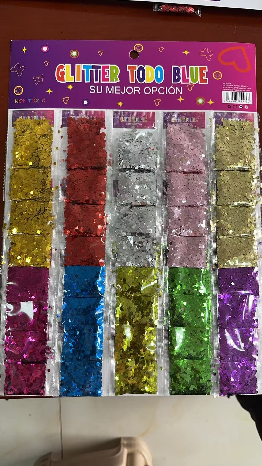 New best-selling products, factory direct sales, DIY nail glitter, gold powder, PET gold onion powder, irregular-shaped sequins, 3cm, 11 Specification image