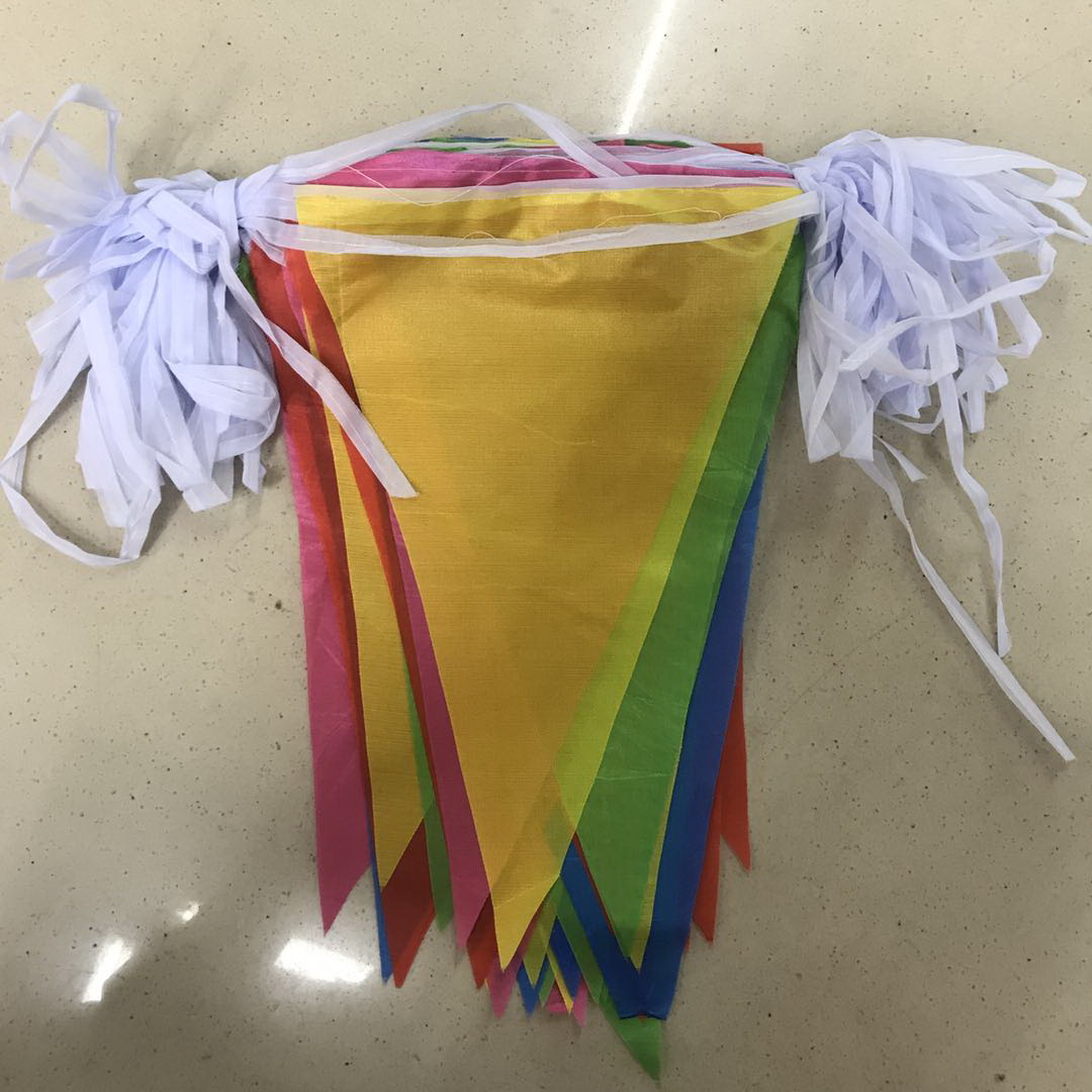 三角旗小彩旗院子小吊旗工地彩旗串旗装饰镂空吊旗图