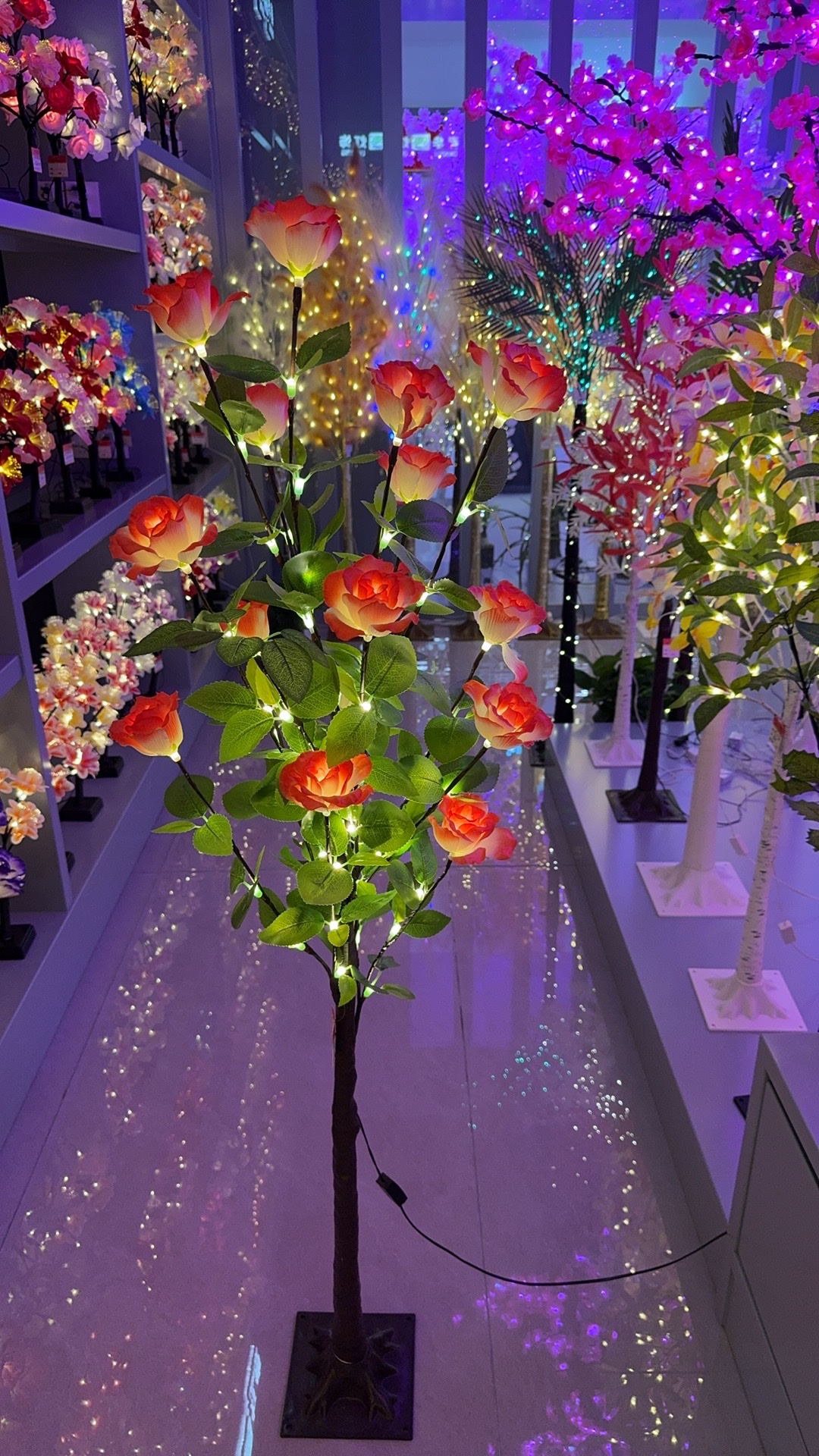 树灯招财猫树脂摆件冰箱贴风铃创意读书架双拼家居装饰礼品圣诞装饰节日礼品