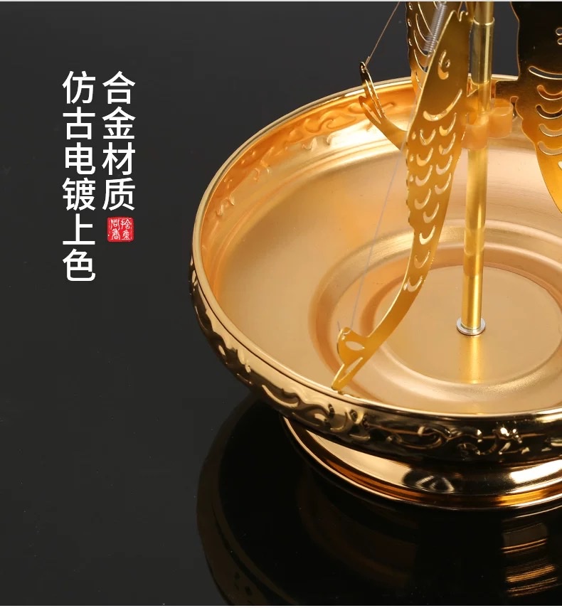 24小时盘香架香托盘12小时插香器家用沉香塔环香环架可伸缩檀香架檀香盘香支架托盘塔香香架蚊香香托家用24小时详情图4