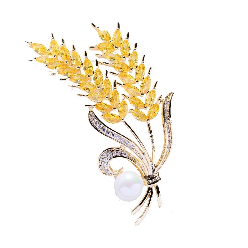National Trend Series 0113 Omar Sunflower Brooch Zinc Alloy Czech Bead Handcrafted design Elegant accessory, matching clothes to embellish the brooch Sunflower Czech bead brooch fashionable details Picture