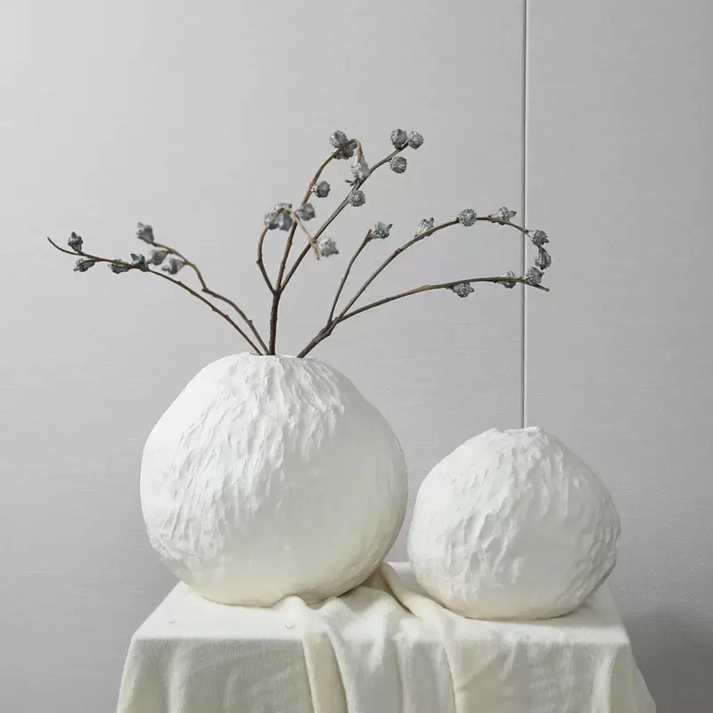 侘寂风创意陶瓷花瓶摆件工艺品