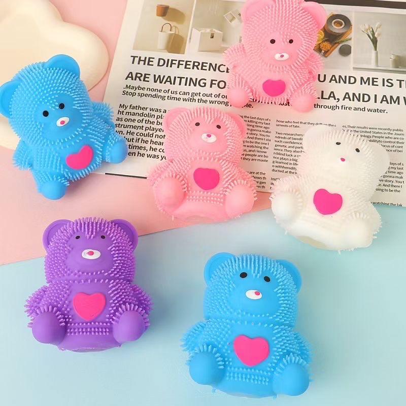 捏捏可爱爱心小熊解压玩具多色可选儿童学生释放压力软糯详情图2