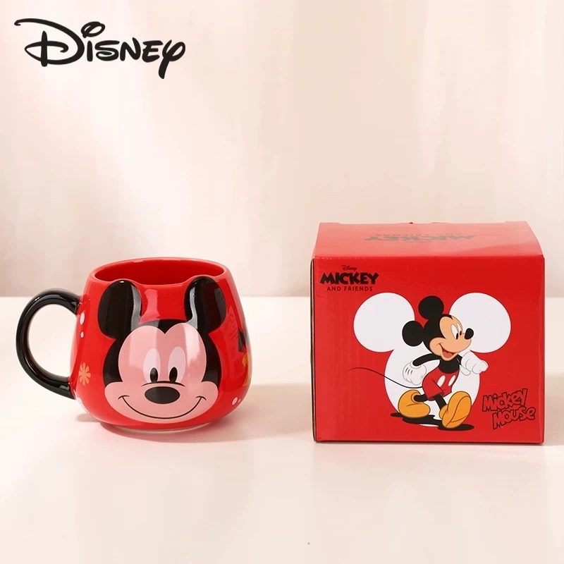 Mickey Mouse shaped cup gift box, large-capacity handle cup, cute ceramic cup, cartoon mug, milk cup, coffee cup detail image 2