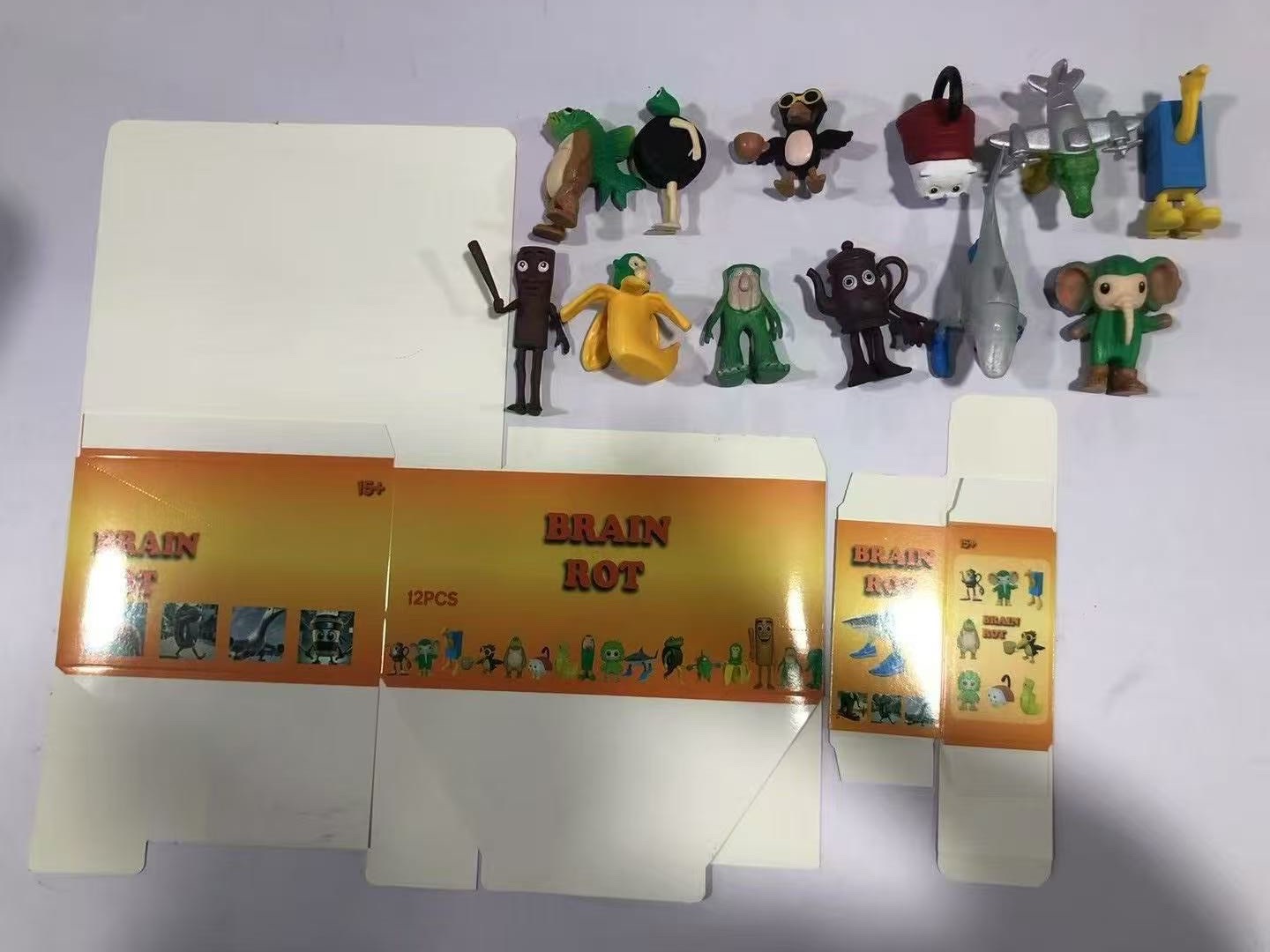 tung tung sahur美国山海经木棍人手办 brainrot恶搞创意玩具通通通木棍人盲盒玩具