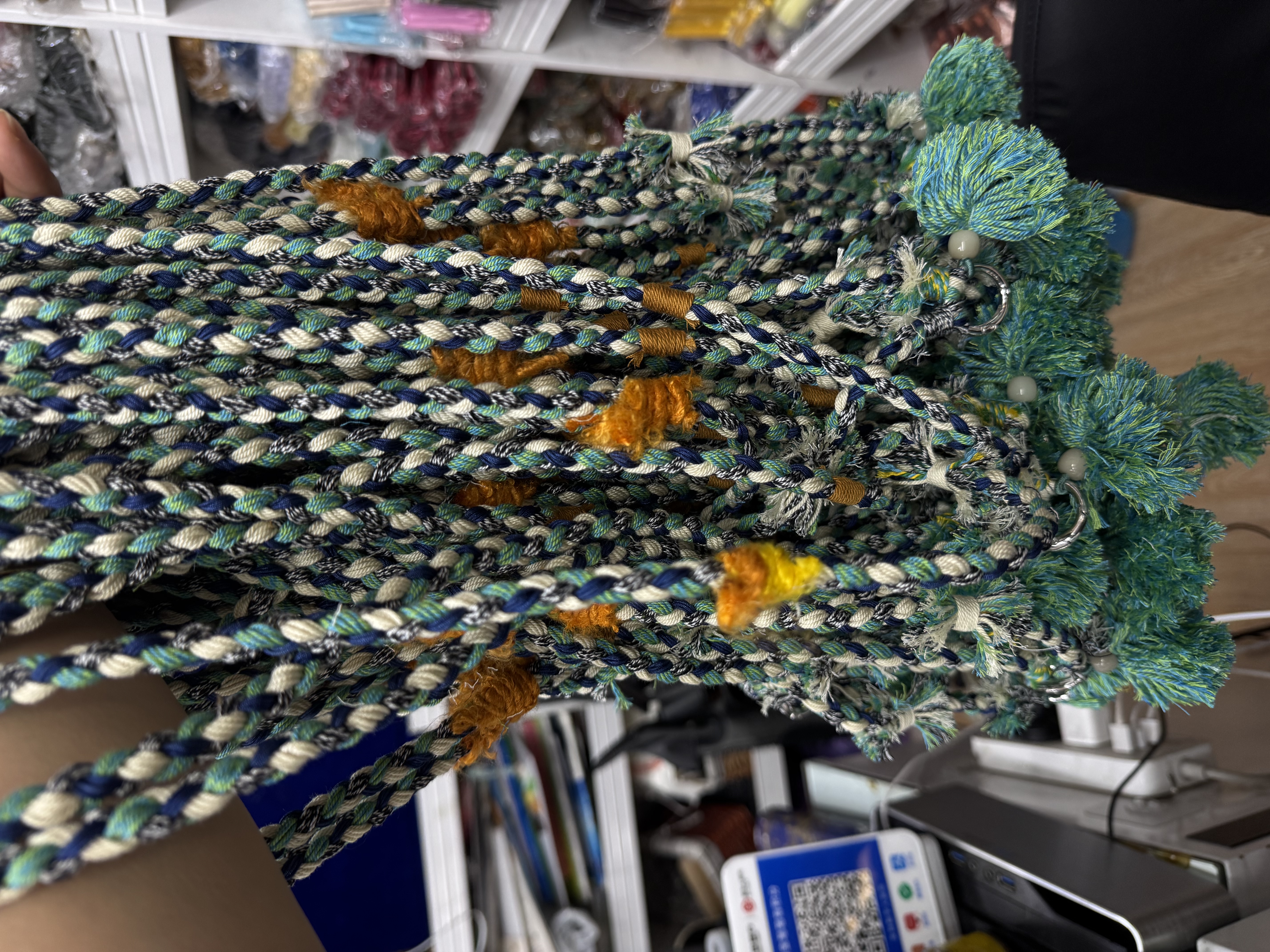 仿牛皮绳串珠线实心手工线弹力线织带针织毛线DIY编织材料产品图