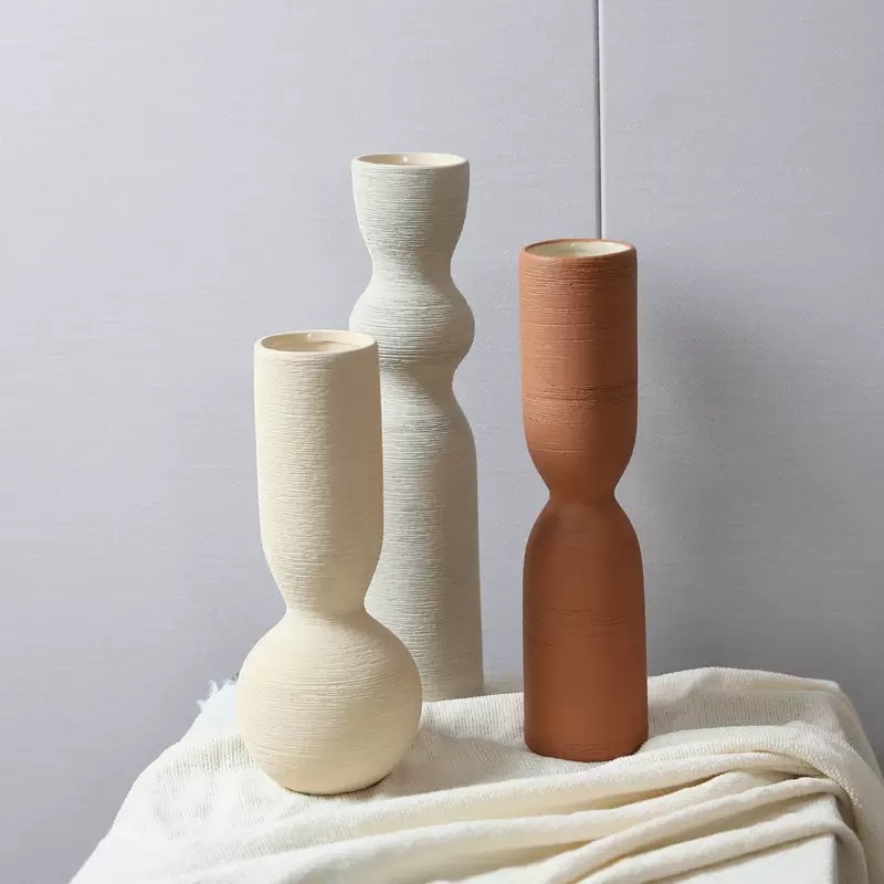 Wabi-sabi style colored brushed vase handicrafts details Picture