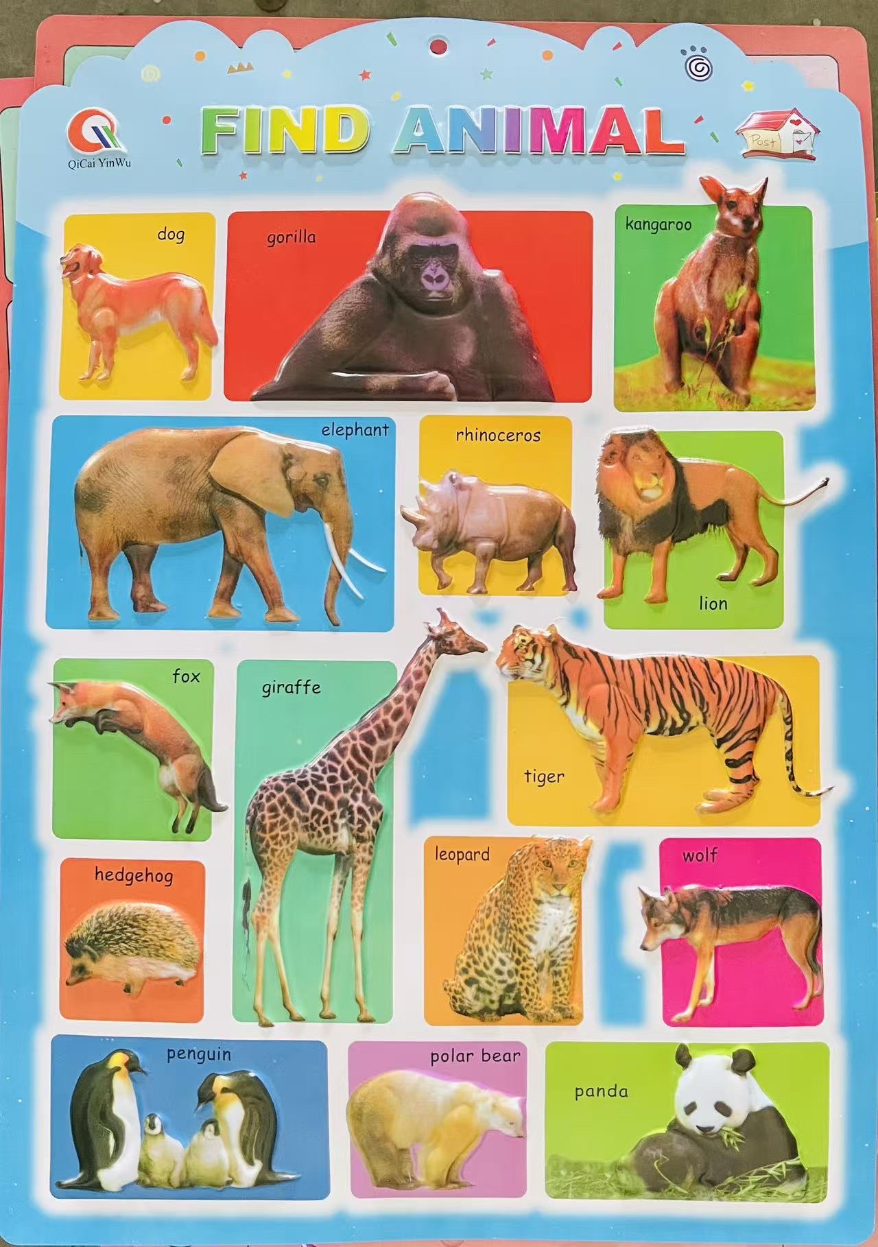 英文学习主题认知时间水果颜色动物身体儿童教育海报现货详情6