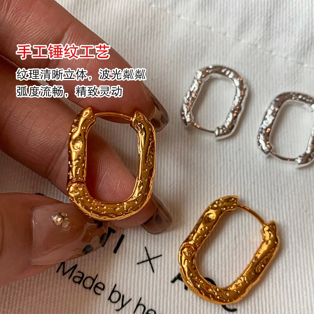 Welded zircon earrings, exquisite earrings, fashionable and versatile accessories, personalized design, light luxury welded earrings, earrings and earrings