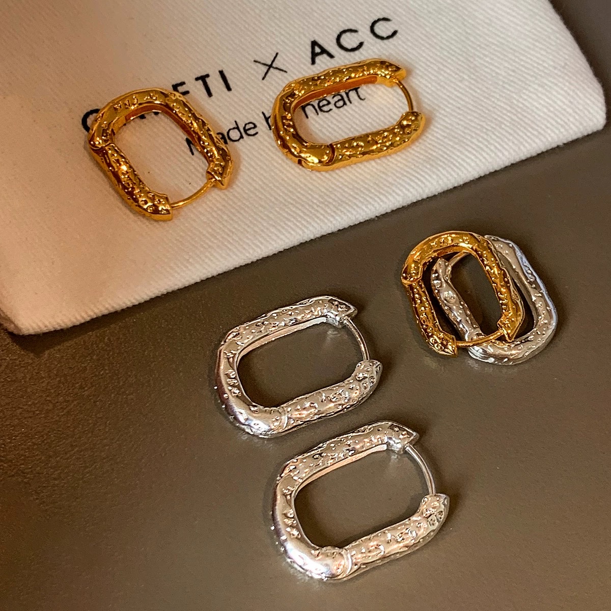 Welded zircon earrings, exquisite earrings, fashionable and versatile accessories, personalized design, light luxury welded earrings, earrings and earrings