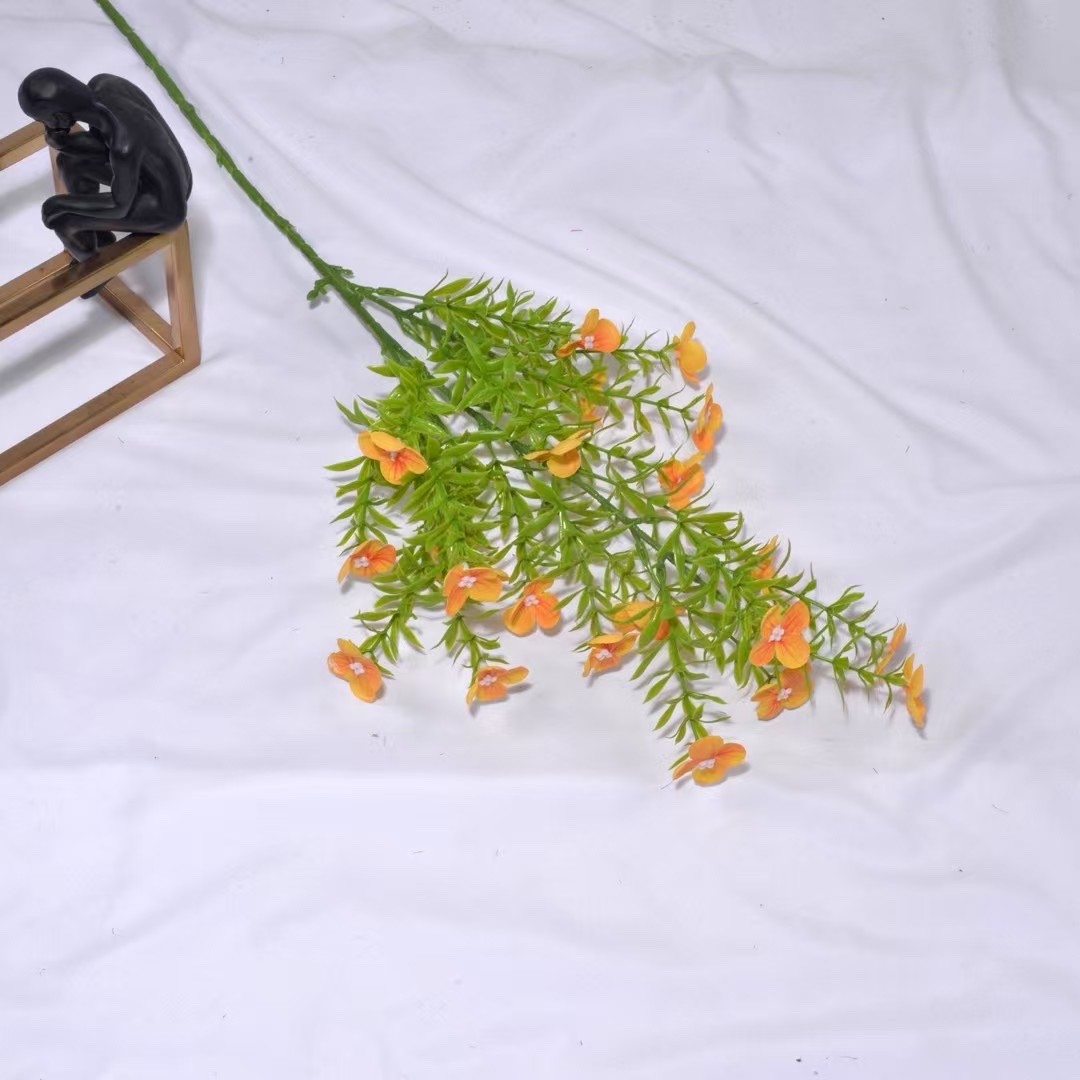 仿真荷花毛线针织小花束 发光干花束创意装饰摆件 家居礼品白底实物图