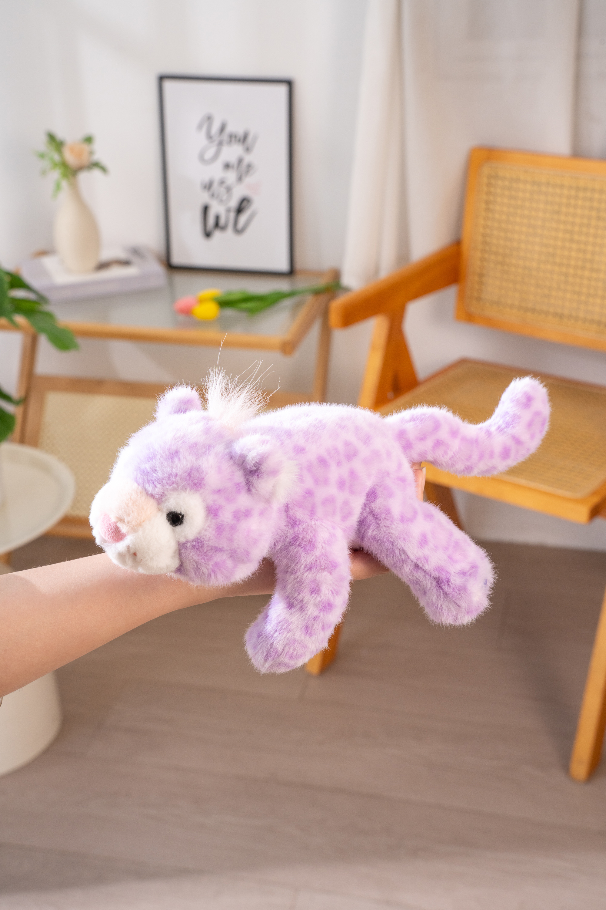 Authentic Very Precious new 18cm Fragrant three-posture Five-color Leopard - purple doll, can sit, lie and stand, cute doll, children's gift, pillow doll, new style doll