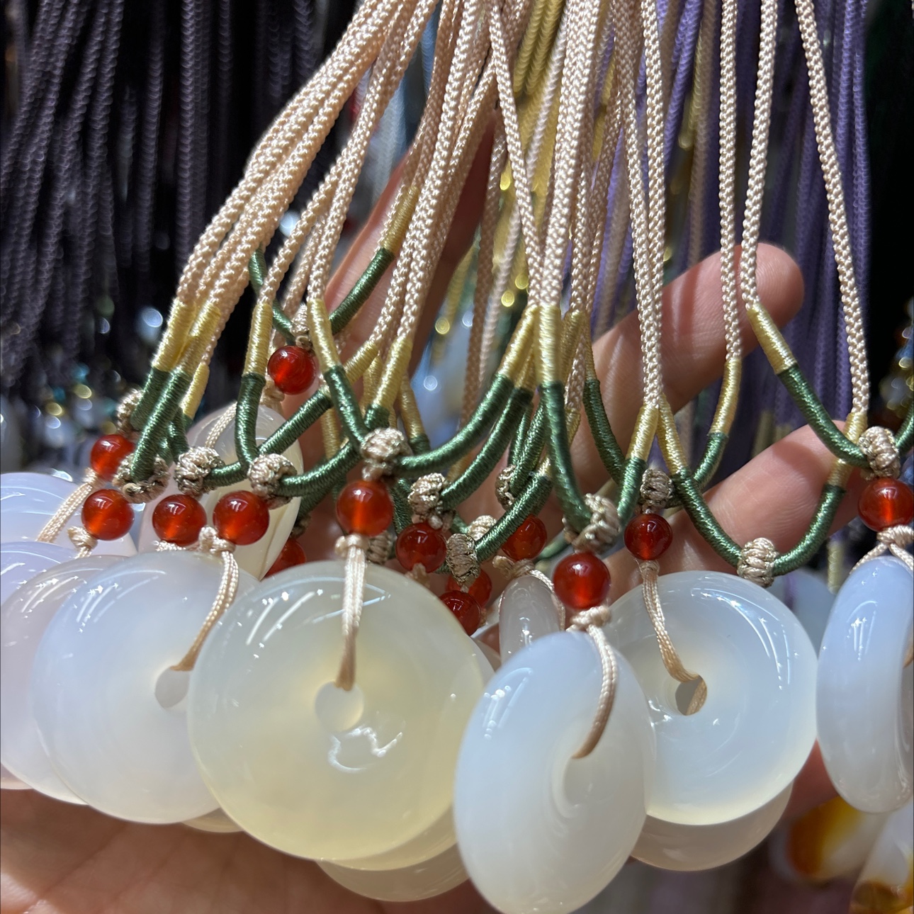 Natural chalcedony pendant detail image 2