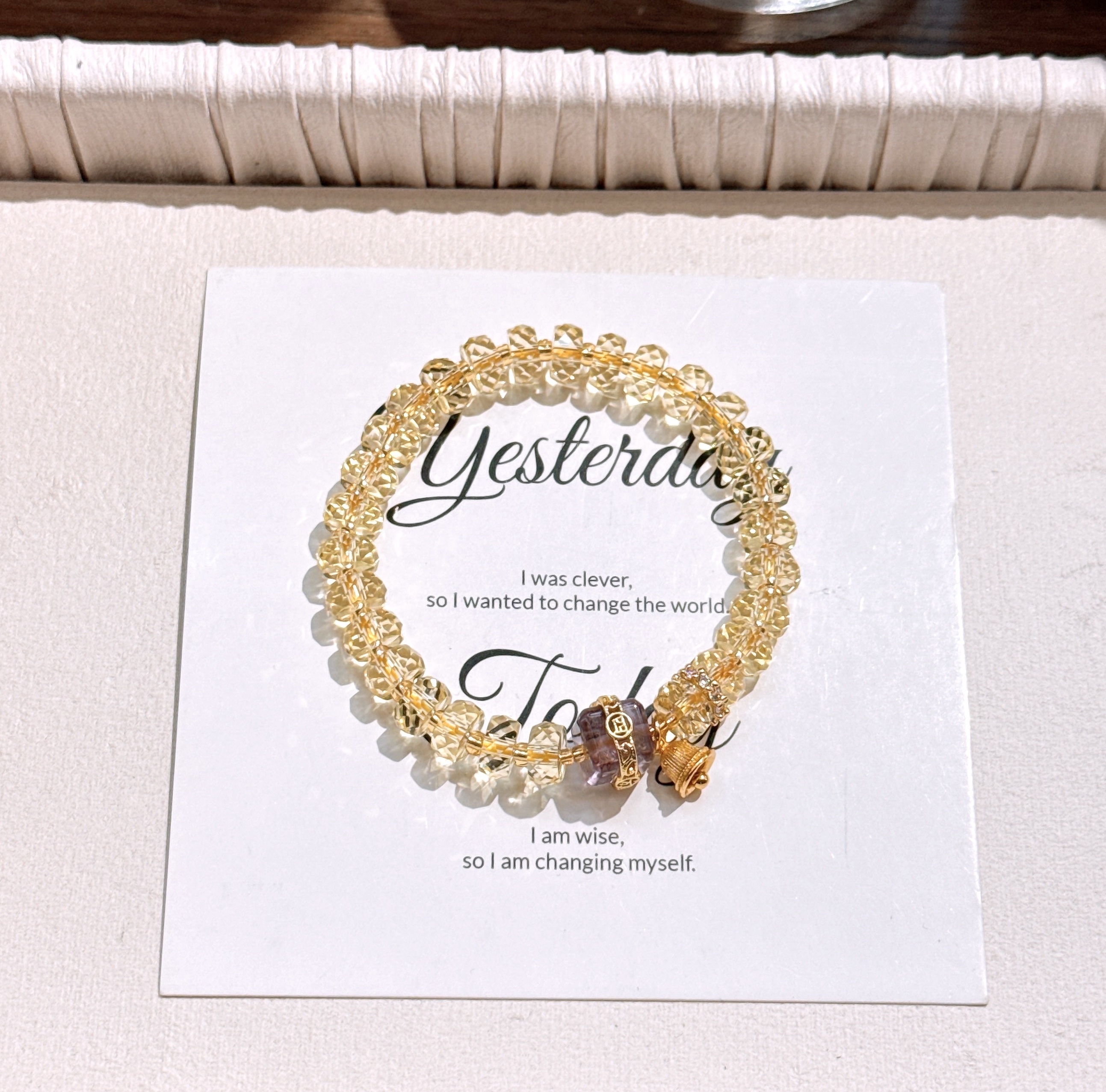 RIBACA |K9人造水晶漂亮精致水晶设计款铃铛手串