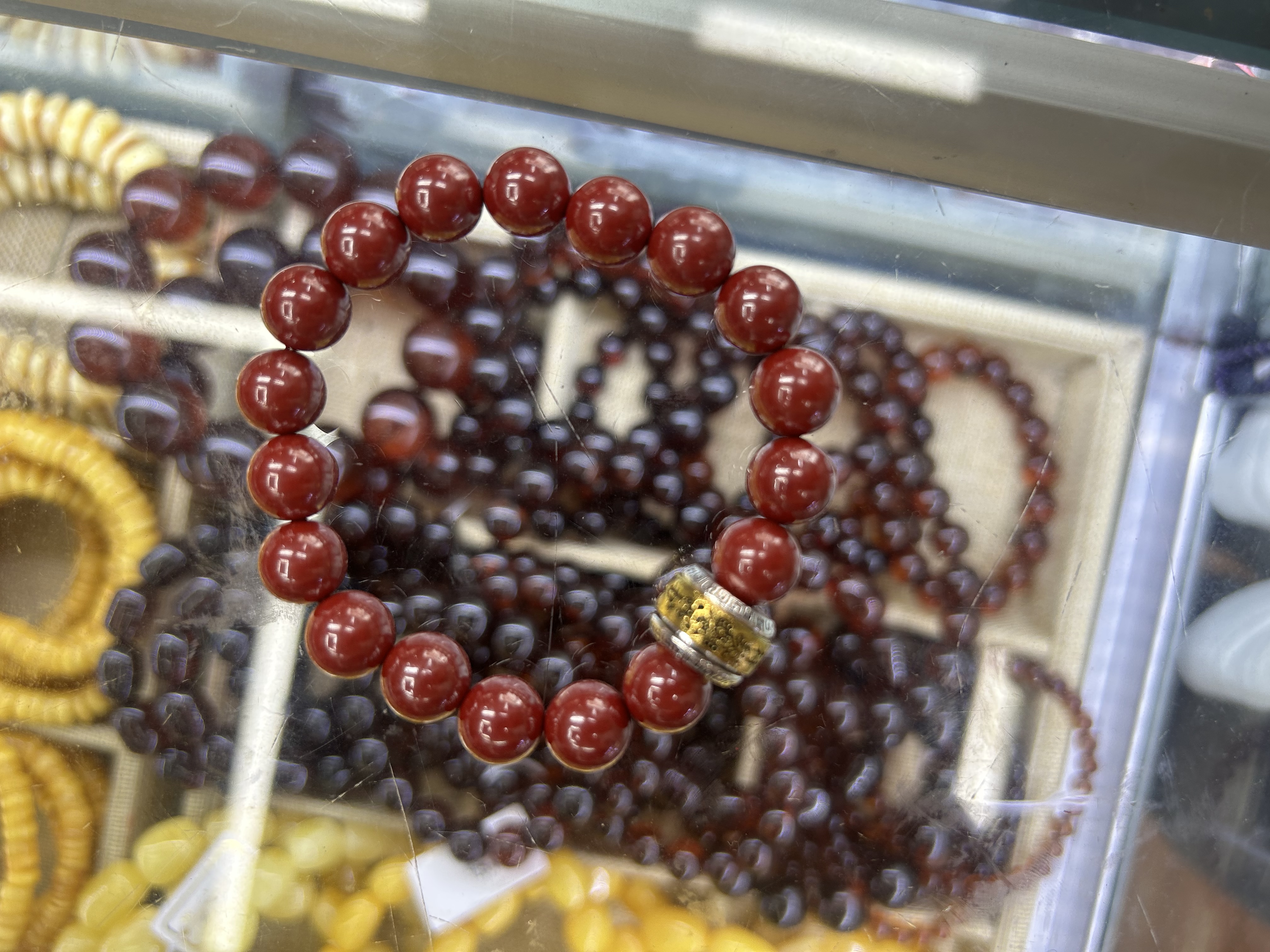 Natural cinnabar, high content, cinnabar, imperial cinnabar, year after year, cinnabar bracelets, ornaments, gifts, handicrafts, bracelets Item Picture