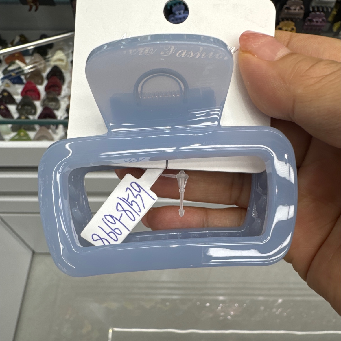 厂家直销塑料高档发夹顶夹丸子头发夹四方块抓夹发饰头饰发夹